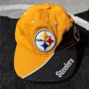 Vintage Pittsburgh Steelers Hat 47 Brand Fitted Black And Gold